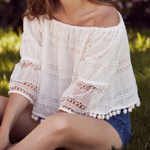 Tularosa Alexa Crochet Top in Luster [1204] - Picture 1 of 10
